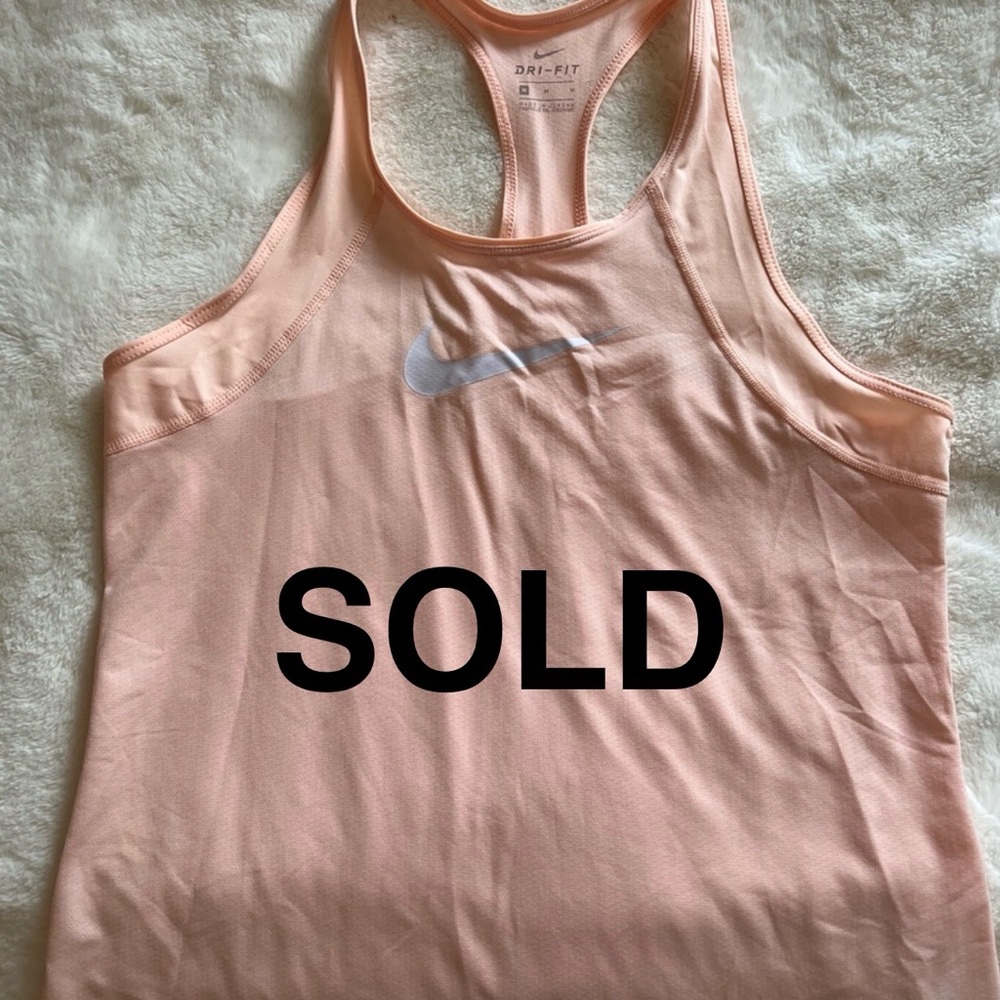 Nike Women's Light Pink/Peach Tank Top